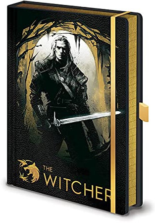 The Witcher (Forrest Hunt Design) A5 Notizbuch Premium mit Kunstledereinbad und liniertem Papier - Offizielles Lizenzprodukt