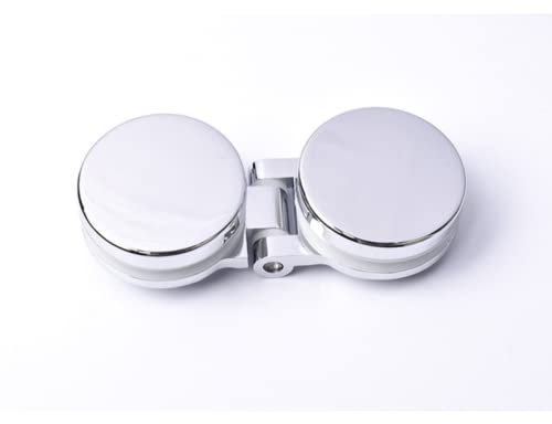 OPYTR Conectores de Bisagras2 unids/Lote 90 180 Grados bisagra de Vidrio de Zinc, mampara de Ducha sin Marco, Cubierta Decorativa de mortaja Redonda cromadaDecoración del Gabinete
