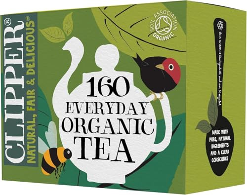 Clipper Organic Everyday Black Tea 3 x 160 Teabags | Organic Black Tea, Natural, Unbleached & Biodegradable Sustainable Teabags