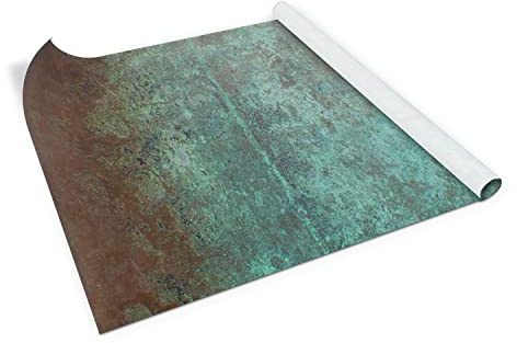 Coloray Klebefolie Möbel Folie Matt Dekofolie Aufkleber Selbstklebende 100x50 cm auf den Schränken auf der Kommode - Kupfer oxidiert