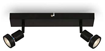 BRILONER Leuchten – Deckenspot LED, schwenkbare Deckenlampe LED, Deckenleuchte, warmweißes Licht, Schwarz, 320x70x85 mm