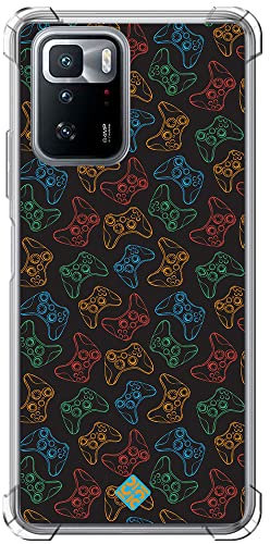Movilshop Funda Antigolpes [ Poco X3 GT ] Dibujo Gamers [ Mandos Xbox ] Esquina Reforzada Silicona 1.5mm de Grosor Flexible Transparente Bumper Gel TPU