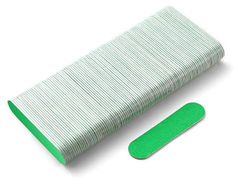 100Pcs Wooden Nail File Manicure Beauty Files Sandpaper Polishing Buffering Mini Nailfile Nail 180/240-Green