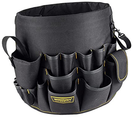 Toolkit Multi Tool Pouch Pocket Tool Pouch Pocket Organizer Pouch Tool Storage Bucket Mutitool Hardwares Bag Tool Bag with Pockets Bucket Organizer Tool Holder Black