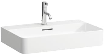 LAUFEN VAL Waschtisch, unterbaufähig, 1 Hahnloch, ohne Überlauf, 650x420, H810284A001111, Farbe: Weiß mit LCC Active