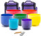 KVKA 432hz 6-12 Inch Colored Crystal Singing Bowls Set of 7Pcs Sound Healing Bowls with Carrying Case for Yoga Bath Meditation