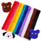 Caydo 20 Stück extra dicke Pfeifenreiniger Bastelbedarf 10 Farben weiche Chenille-Stiele für Kinder Kunsthandwerk DIY-Projekte Kreative Dekoration (30 mm x 30cm)