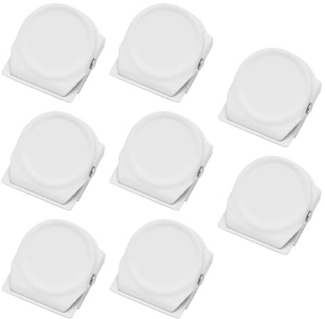 Magnetic Clips, 8Pcs Whiteboard Fridge Strong Magnets Clips for House Kitchen Office School Supplies - White