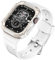 BELIYO Apple watch Armband Kompatibel mits SE2/SE/9/8/7/6/5/4/3/2/1,Armband und schutzhüllesind eins, Gepanzertes Aussehen,für iwatch Größe 41/40/38mm (weißes-Starlight)