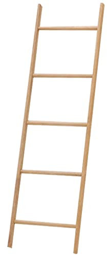 Towel Ladder Wood, 5-level Towel Rack, Bathroom Hanger 160 CM, Bathroom Living Room Hanger, Space-saving Towel Hanger Ladder Rack
