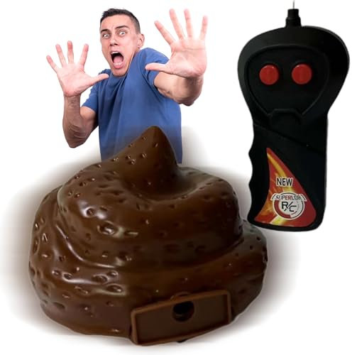 Faux Caca télécommandé Caca réaliste en Vinyle,Jouet alimenté par Batterie,Faux Caca drôle,Mouvement Rapide pour Farce,Accessoire de Farce,Poisson d'avril
