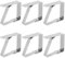 ERBO 6 Stück Tischdeckenklammern Set, Tischtuchklammern Tischdeckenhalter Edelstahl, Tischklammern für Dicke Tische, Gartentisch, Restaurant, Familie Esstisch - Silber, 5 x 4 cm