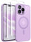 CAPRARO Magnetic for iPhone 13 Pro Max Case, [Compatible with MagSafe] [Full Camera Protection] [13FT Drop Protection] Shockproof Protective Slim Translucent Matte Phone Case, Elegant Purple