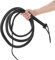 bekinky Frustino da cowboy, frusta lunga da donna, per costumi di Halloween, 2,4 m, colore: nero