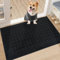 BEQHAUSE Dirt Trapper Door Mat 50x80cm, Indoor Mat Non-Slip Machine Washable Entry Rug, Absorbent and Stain Resistant Welcome for Front Back Door, Muddy Wet Shoes&Paws, Black