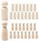 Sixfolo 30 Stück DIY Holzfiguren zum Basteln Holzpuppen zum Bemalen 65mm Unvollendete Holzkegel Figuren Natürliche Spielfiguren Holz Leere Holzfiguren Groß für DIY Dekoration Bemalen und Basteln