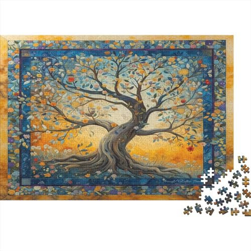 MOBYAT albero della vita Puzzles Di Legno, Puzzle 1000 Pezzi, Puzzle Per Adulti, Puzzle - Stampa Di Alta Qualità 1000pcs (75x50cm)