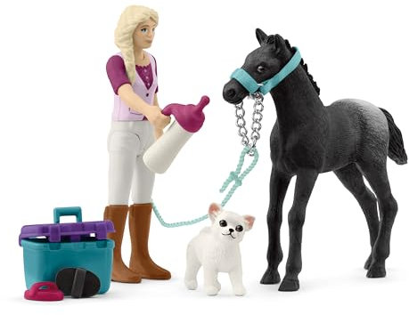 Pferdepflegeset mit Appaloosa Fohlen