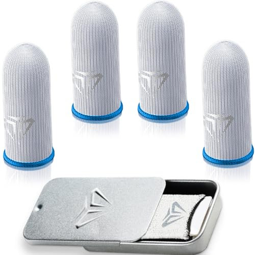 SIOPPKIK 4 Pezzi Finger Sleeves per Giochi Mobili Pubg, Guanti Traspiranti per Touch Screen, Anti-Sudore, Antiscivolo, Ultra Sottili, per Gaming, Touchscreen per Pollice Mobile