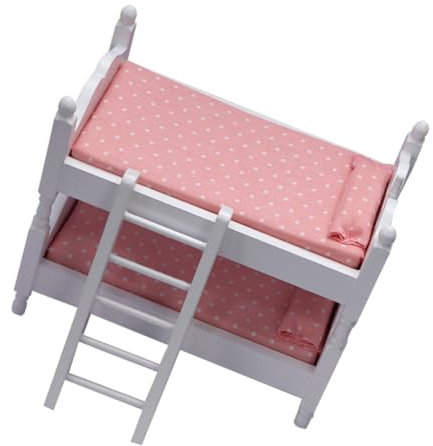 KOMBIUDA Puppenhaus Klein Miniaturen Puppenhäuser 12 Maßstab Pink Mit Puppenhaus Öbel Für Ideal Für Rollenspiele Und Kreative Spielwelten