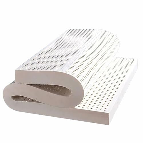 Antiallergisch Naturlatex-Matratze 150×200cm(59×79inch), Multifunktionale Latexmatratze Drucklinderung für Rückenschmerzen, 100% Natur Latex-Matratze Weich und Bequem, Verdickt,4in