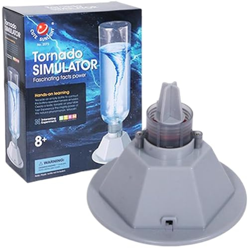 Kit scientifique Tornado Maker Jouet tornade à piles, recyclez une bouteille vide pour construire un fabricant de tornades pour garçons et filles de 8 ans et plus Kit scientifique lampe tornad