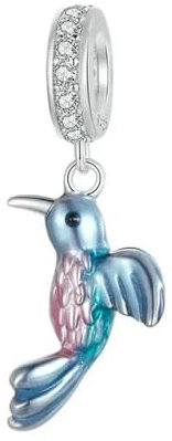 LAYCHEN Eisvogel-anhänger Aus 925er Sterlingsilber, Süße Vogelperlen Für Damen, Originelles Armband Und Halskette, Diy-zubehör