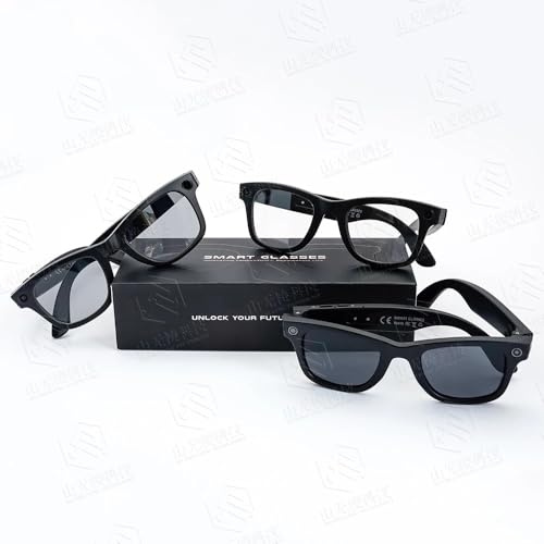 AI Smart Glasses with 1080 HD Camera, Bluetooth Music & Call, Real-Time Translation in 110+ Languages, Hands-Free Video Recording Glasses with 32GB Storage, Lightweight Sunglasses for Travel & Sports