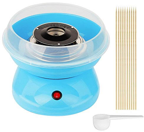Babyvaddsmaskin för hemmet med tillbehör, sockerset för hem, barns födelsedag, fest med sockervaddspinnar och mätsked, sockervaddsmaskin av plast