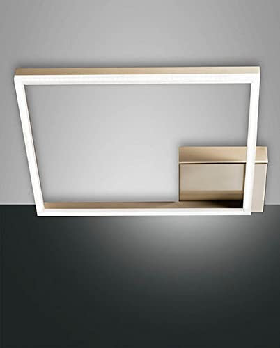Fabas Luce BARD LED Deckenleuchte 42x42cm, Gold edelmatt
