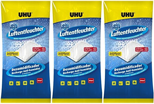 UHU 47085 - airmax Luftentfeuchter Nachfüllbeutel, 1000 g (3er Pack)