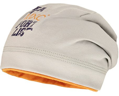 maximo Jungen Mütze MXO, Farbe: grau-orange, Gr. 53, Sonnenschutz: UV-Schutz 50+ (53)