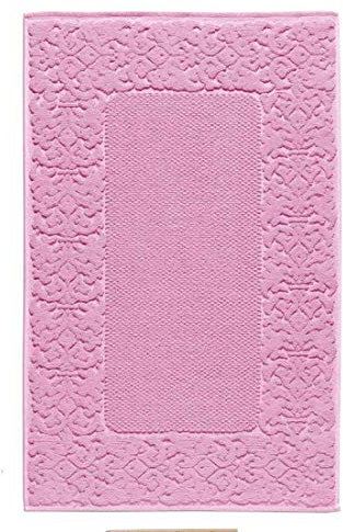 Tappeto Bagno Scendi Doccia Spugna cm 40x60 o 60x90 o 60x120 o Set 3 pezzi Classic (Rosa, 40x60)