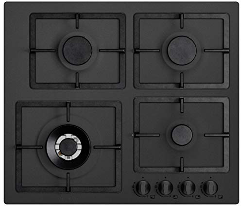 Piano cottura gas Plados FLAT60 da 60cm con 4 fuochi (Nero Matt)