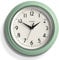 Jones Clocks® Ketchup wall clock | Retro round clock | 25cm | Neo mint green | Easy to read numbers | Perfect for kitchen or office