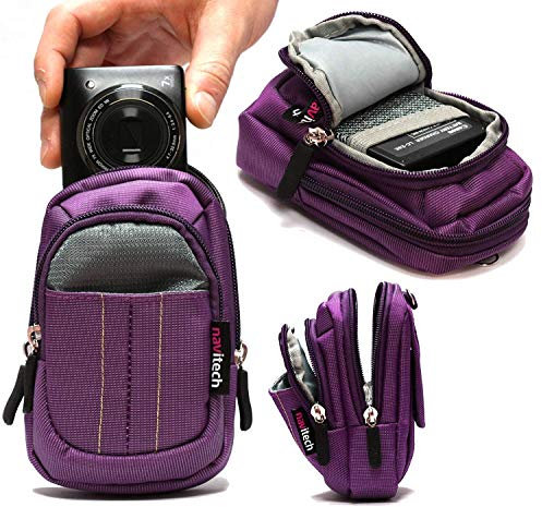 Navitech Purple Digital Camera Case Bag Compatible with The Kodak PIXPRO AZ401 Astro Zoom Bridge Camera