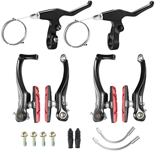 CNC Freni V-brake per Bicicletta, Kit Freno V Brake,Set Freni Bici a V Rim Anteriore e Posteriore per MTB/BMX/Gravel/City Bike,Braccio Lungo 110mm