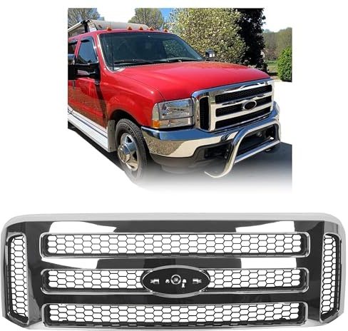 ECOTRIC Grille Compatible with 1999-2004 F250 F350 Super Duty Excursion