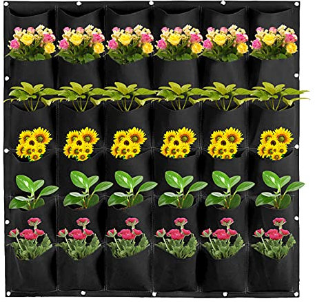 36 Tasche Pianta Crescere Borsa Grow Borse Plantation Da Appendere Tasca Di Plantation Vegetali Greening Piantare Borsa per Giardino Parete Verticale