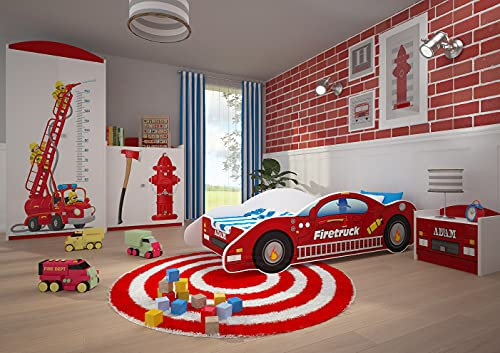 HappyBabies - CARBETT 160x80cm Doppelseitiges Kinderbett Modernes Design mit sicheren Kanten und Absturzsicherung Schaumstoffmatratze 7 cm
