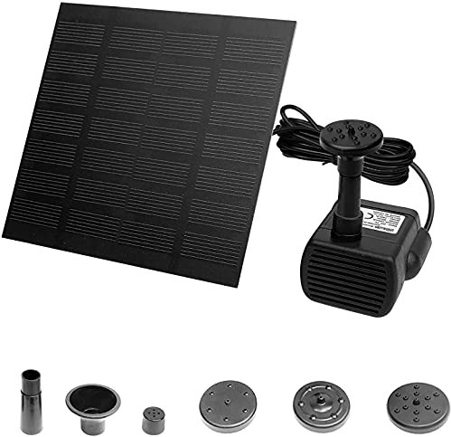 UISEBRT Wasserpumpe Solar 1.8W - Teichpumpe Solarpumpe Springbrunnen Gartenbrunnen Pumpe für Miniteich, Garten