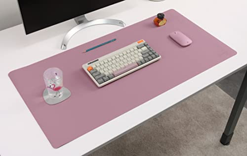 Nodito Sous-main en cuir double face, buvard pour ordinateur portable, tapis de souris, écriture, dessin, tapis d'art et d'artisanat (43,2 x 88,9 cm, lilas)