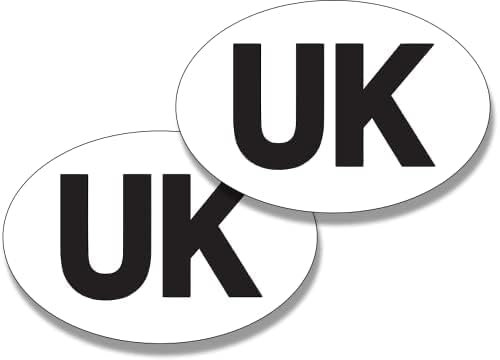 Rubigo 1/2 Pack UK Aufkleber für Auto Europa - Vinyl GB Autoaufkleber - Verordnung Größe - Wetterfest und lacksicher - Legal für europäisches Fahren (2)