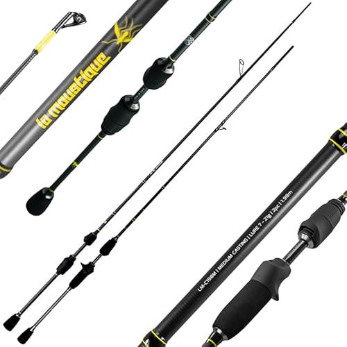 LMAB Angelrute La Moustique Spinning & Casting - Spinnrute für Forelle & Barsch Ultra-Light UL - Baitcaster Rute (198 cm, 7-21 g Wurfgewicht, Spinnrute)