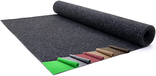 Madeinnature - Moquette d’extérieur – Imitation gazon synthétique en rouleau pas cher – Tapis de sol extérieur pour terrasse, balcon, piscine … dimensions et couleurs au choix (1,25x2m Anthracite)