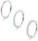 Diamday 3 Stück G23 Titan Nasenring Hoops für Frauen Scharnier 16G Septum Ring CZ Clicker Segment Septum Lippe Nase Ohr Augenbraue Tragus Hoop Helix Knorpel Conch Rook Daith Piercing Schmuck 10MM
