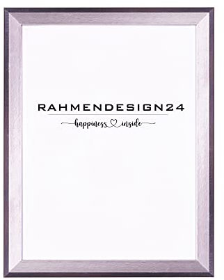 Rahmendesign24 Bilderrahmen Rio 70x100 Silber (hochglanz) Fotorahmen, Wechselrahmen, Posterrahmen, Puzzlerahmen