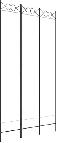 vidaXL Paravent 3-TLG. Raumtrenner Raumteiler Trennwand Umkleide Sichtschutz Spanische Wand Wohnzimmer Schlafzimmer Weiß 120x220cm Stoff
