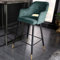 LEBENSwohnART Design Barhocker France Petrol Ziersteppung Armlehnen Retro