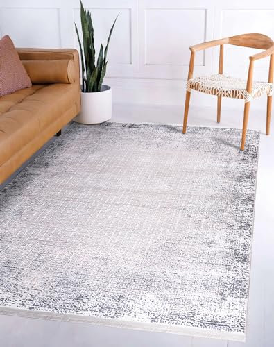 Carpetilla Designer Teppich Kurzflor,Wohnzimmer,EsszimmerRichmond Vintage Teppich Cream-grau (160x230 cm)